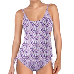 Purple Flowers 001 Tankini Set