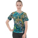 Abstract petals Women s Sport Raglan T-Shirt View1