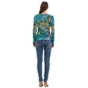 Abstract petals Women s Cut Out Long Sleeve T-Shirt View4