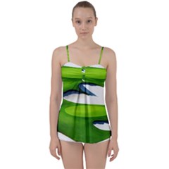 Golf Course Par Green Babydoll Tankini Top