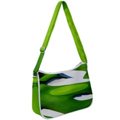 Golf Course Par Green Zip Up Shoulder Bag by Proyonanggan