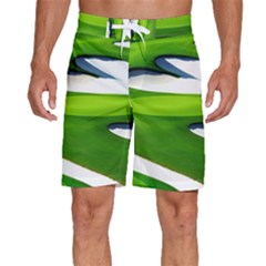 Golf Course Par Green Men s Beach Shorts by Proyonanggan