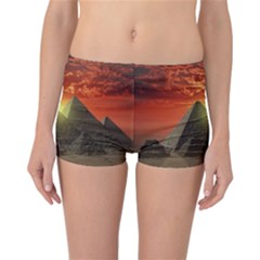 Pyramids Egypt Monument Landmark Sunrise Sunset Egyptian Reversible Boyleg Bikini Bottoms by Proyonanggan