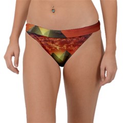 Pyramids Egypt Monument Landmark Sunrise Sunset Egyptian Band Bikini Bottoms by Proyonanggan