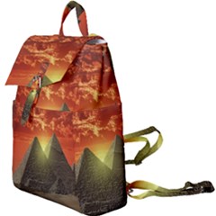 Pyramids Egypt Monument Landmark Sunrise Sunset Egyptian Buckle Everyday Backpack by Proyonanggan