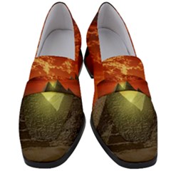 Pyramids Egypt Monument Landmark Sunrise Sunset Egyptian Women s Chunky Heel Loafers by Proyonanggan