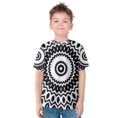 Circular Concentric Radial Symmetry Abstract Kids  Cotton T-shirt