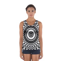 Circular Concentric Radial Symmetry Abstract Sport Tank Top  by Proyonanggan