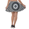 Circular Concentric Radial Symmetry Abstract Velvet Skater Skirt View2