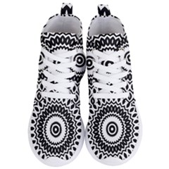 Circular Concentric Radial Symmetry Abstract Women s Lightweight High Top Sneakers by Proyonanggan