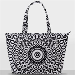 Circular Concentric Radial Symmetry Abstract Back Pocket Shoulder Bag 