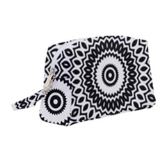 Circular Concentric Radial Symmetry Abstract Wristlet Pouch Bag (Medium)