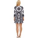 Circular Concentric Radial Symmetry Abstract Long Sleeve Babydoll Dress View4