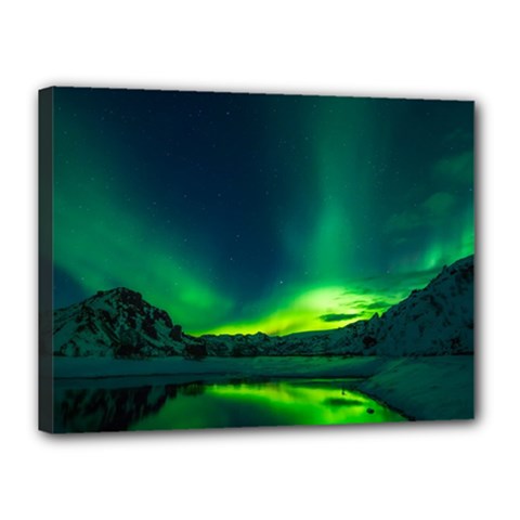 Iceland Aurora Borealis Canvas 16  X 12  (stretched) by Proyonanggan