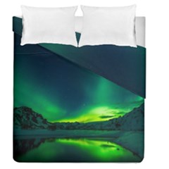 Iceland Aurora Borealis Duvet Cover Double Side (queen Size) by Proyonanggan