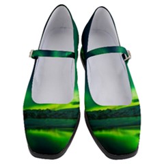 Iceland Aurora Borealis Women s Mary Jane Shoes by Proyonanggan