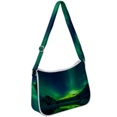 Iceland Aurora Borealis Zip Up Shoulder Bag by Proyonanggan