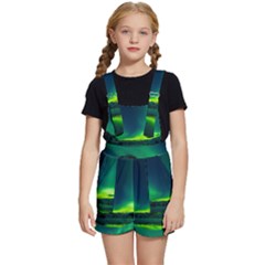 Iceland Aurora Borealis Kids  Short Overalls by Proyonanggan