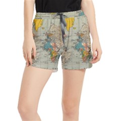 Vintage World Map Women s Runner Shorts by Proyonanggan