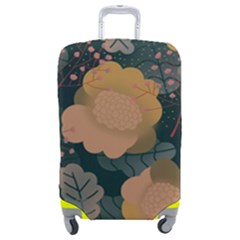 Flower Patterns Pattern Beige Green Luggage Cover (medium) by Proyonanggan