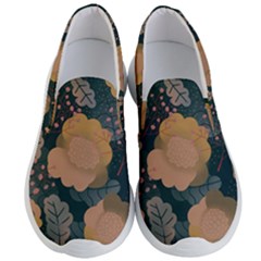 Flower Patterns Pattern Beige Green Men s Lightweight Slip Ons by Proyonanggan