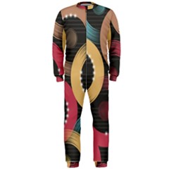 Circle Colorful Shine Line Pattern Geometric Onepiece Jumpsuit (men) by Proyonanggan