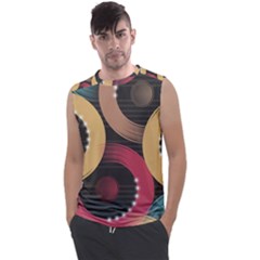 Circle Colorful Shine Line Pattern Geometric Men s Regular Tank Top by Proyonanggan