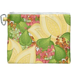 Pattern Texture Leaves Canvas Cosmetic Bag (xxxl) by Proyonanggan