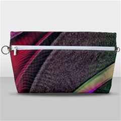 Texture Abstract Curve  Pattern Red Handbag Organizer by Proyonanggan