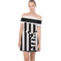 Stripes Geometric Pattern Digital Art Art Abstract Abstract Art Off Shoulder Chiffon Dress View1