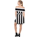 Stripes Geometric Pattern Digital Art Art Abstract Abstract Art Off Shoulder Chiffon Dress View2