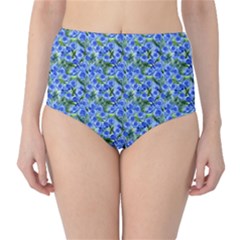 Blue Roses Garden Classic High-waist Bikini Bottoms by charmflower