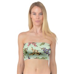 Berries Flowers Pattern Print Bandeau Top