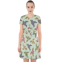 Berries Flowers Pattern Print Adorable In Chiffon Dress