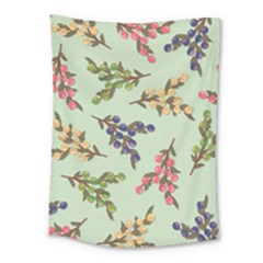 Berries Flowers Pattern Print Medium Tapestry by Maspions