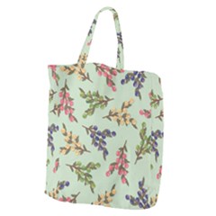 Berries Flowers Pattern Print Giant Grocery Tote by Maspions