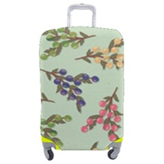 Berries Flowers Pattern Print Luggage Cover (medium)