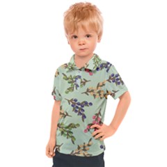 Berries Flowers Pattern Print Kids  Polo T-shirt