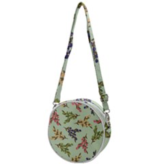 Berries Flowers Pattern Print Crossbody Circle Bag