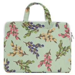 Berries Flowers Pattern Print Macbook Pro 13  Double Pocket Laptop Bag