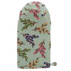 Berries Flowers Pattern Print Microwave Oven Glove