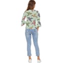 Berries Flowers Pattern Print Bell Sleeve Top View4