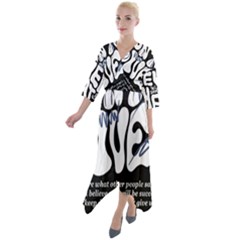 1716746617315 1716746545881 Quarter Sleeve Wrap Front Maxi Dress