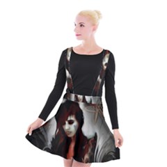 Melancholy Autumn Suspender Skater Skirt by MRNStudios