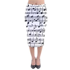 Harmonize Your Soul Velvet Midi Pencil Skirt by RiverRootz