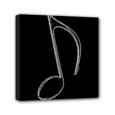 Eighth Note 8e245177-3b01-46c5-8203-b2dfeddb6d62 Mini Canvas 6  X 6  (stretched) by RiverRootz