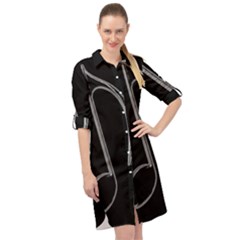 Eighth Note 8e245177-3b01-46c5-8203-b2dfeddb6d62 Long Sleeve Mini Shirt Dress by RiverRootz