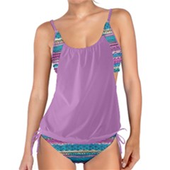 Tribal Purple Tankini Set by dollfacedesignz1