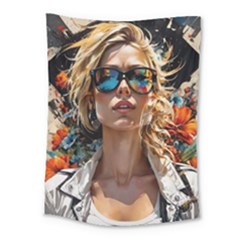 Colorful Model Medium Tapestry