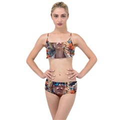 Colorful Model Layered Top Bikini Set by Sparkle